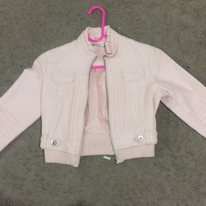 Pink leather jacket